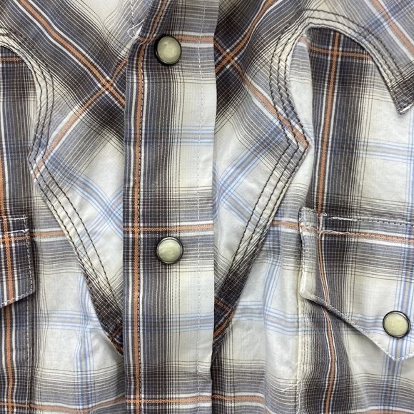 Stetson brown tan snap button down western rodeo country coastal cowboy - Picture 5 of 15